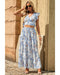 Azura Exchange Floral Ruffled Crop Top and Maxi Skirt Set - 2XL