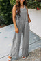 Azura Exchange Textured Wide Leg Overall with Pockets - S