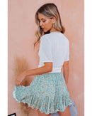 Azura Exchange Floral Ruffled Mini Skirt - XL