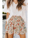 Azura Exchange Beige Ruffle Tiered Floral Skirt - XL