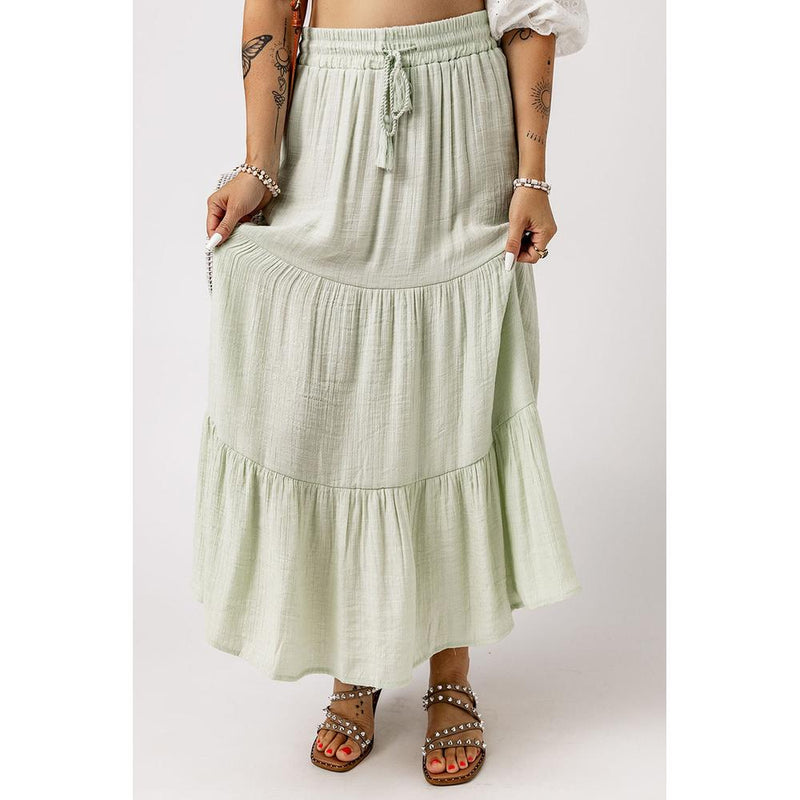Azura Exchange High Waist Tiered Long Skirt - XL