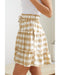 Azura Exchange Plaid Print Ruffle Tiered Mini Skirt - L
