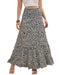 Azura Exchange High Waist Frill Tiered Maxi Skirt - S