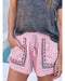 Azura Exchange Embroidered Floral Tasseled Shorts - M