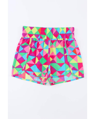 Azura Exchange Geometric High Waisted Athletic Shorts - M