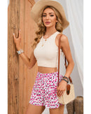 Azura Exchange Leopard Print Flutter Shorts - M