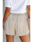 Azura Exchange Sequin High Waist Casual Shorts - L
