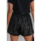 Azura Exchange Sequin High Waist Casual Shorts - M
