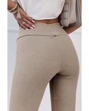 Azura Exchange Rib Knit High Waist Slit Leggings - S