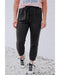 Azura Exchange Drawstring Waist Jogger Pants with Front Patch Pockets - L