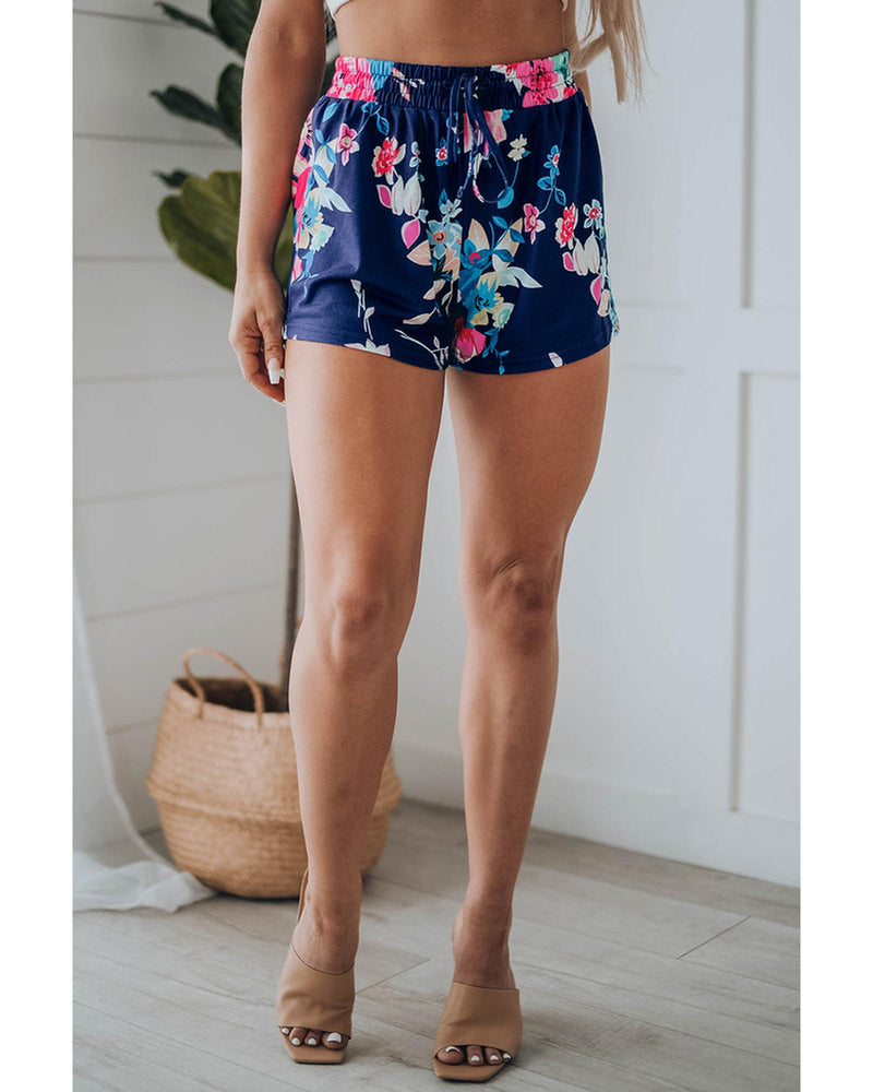 Azura Exchange Drawstring Floral Shorts - XL