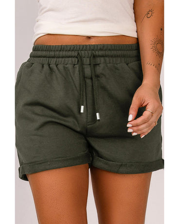 Azura Exchange Lounge Shorts with Tie Waist and Side Pockets - M