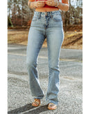 Azura Exchange Ripped Detail Flare Bottom Jeans - 8 US