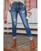 Azura Exchange Button Fly High Waist Skinny Jeans - 10 US