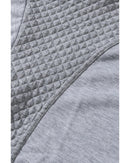 Azura Exchange Quilted Half Zipper Sweatshirt - M