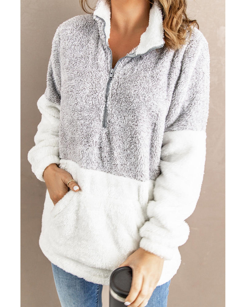 Azura Exchange Oversize Fluffy Fleece Pullover - M