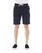 Solid Color Drawstring Bermuda Shorts with Pockets W44 US Men