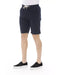 Solid Color Drawstring Bermuda Shorts with Pockets W44 US Men