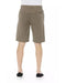 Solid Color Bermuda Shorts with Drawstring Closure W46 US Men