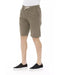 Solid Color Bermuda Shorts with Drawstring Closure W48 US Men