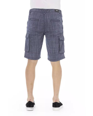 Cargo Shorts with Front Zipper and Button Closure W30 US Men