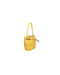 Golden Logoed Shoulder Bag with Drawstring Closure and Internal Compartments