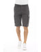 Cargo Shorts with Front Zipper and Button Closure W36 US Men