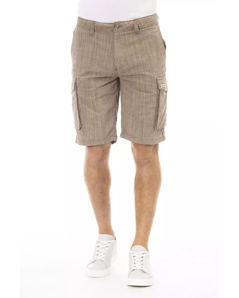Cargo Shorts with Front Zipper and Button Closure Multiple Pockets W34 US Men