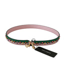 100% Authentic Dolce &amp; Gabbana Leather Shoulder Strap with Logo Details One Size Men