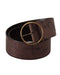 Authentic Dolce & Gabbana Leather Belt with Engraved Logo Buckle