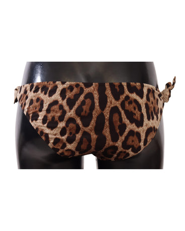 Leopard Print Bikini Bottom - Dolce & Gabbana 3 IT Women