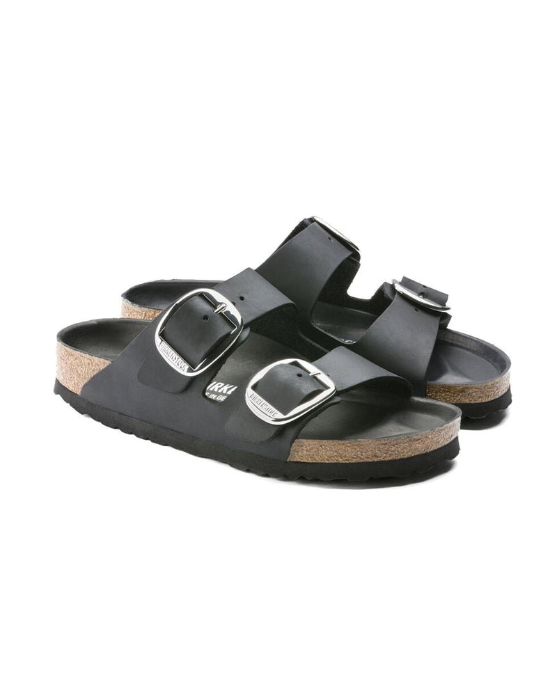 Oiled Leather Buckle Sandals with Arch Support - 36 EU