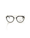 Aviator Eyeglasses with Black Profile and Gold-colored Metal Rods One Size Women