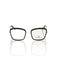 Gold and Black Patterned Square Eyeglasses One Size Women