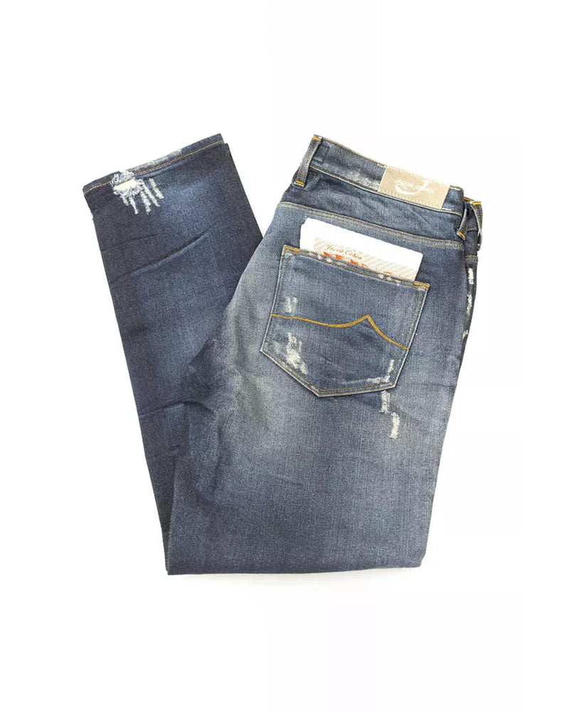 5-Pocket Jeans with Straight Leg and Small Rips