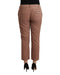 100% Authentic C&#8217;N&#8217;C COSTUME NATIONAL Mid Waist Cotton Tapered Cropped Pants with Logo Details 40 IT Women