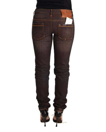 ACHT Brown Washed Low Waist Skinny Denim Jeans W26 US Women