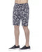 Patterned Mens Bermuda Shorts with Hook and Zip Closure W50 US Men