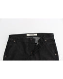 Authentic Ermanno Scervino Black Skinny Jeans with Logo Details W26 US Women