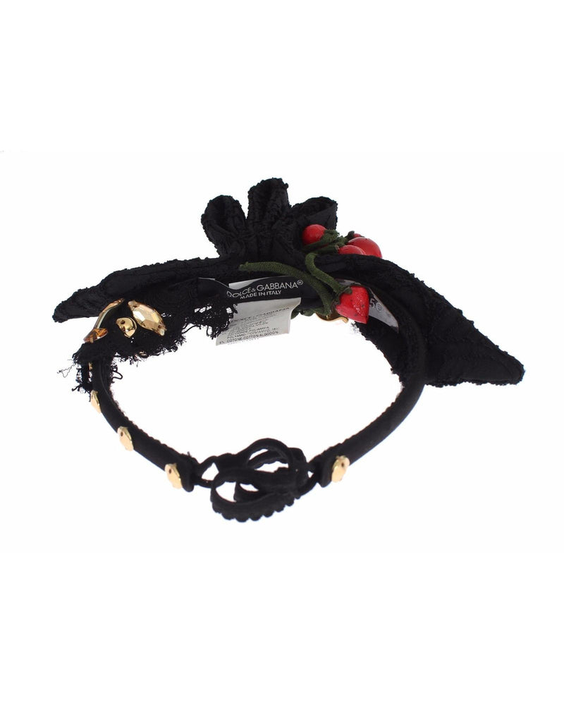 Authentic Dolce &amp; Gabbana Berry Fruit Crystal Embellished Diadem One Size Women