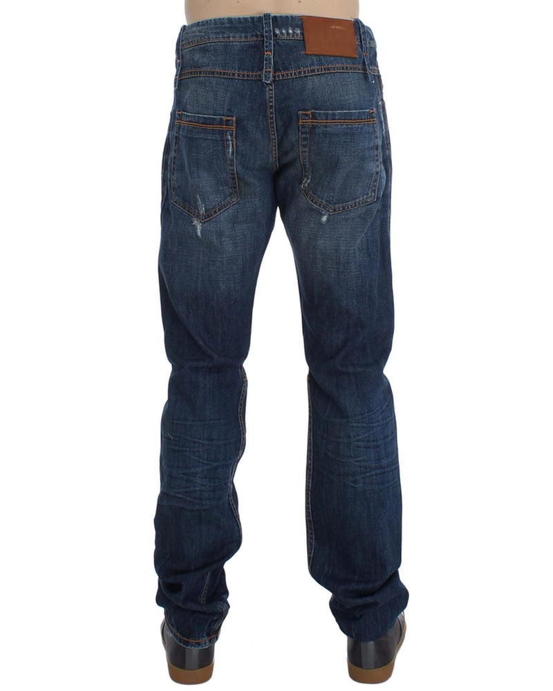 Authentic ACHT Mens Slim Fit Jeans with Logo Details W34 US Men