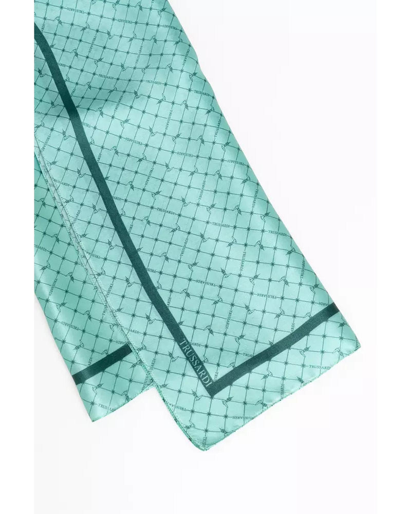 70s-Inspired Silk Foulard with All-over Print