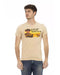 Printed Short Sleeve T-Shirt with Round Neck L Men