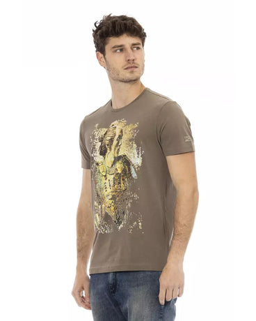 Short Sleeve T-shirt with Front Print - 3XL
