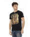 Short Sleeve T-shirt with Round Neck and Front Print