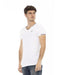 Short Sleeve T-shirt with V-neck and Chest Print