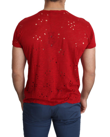 Authentic Guess Red Cotton Stretch T-shirt L Men