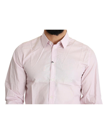 100% Authentic Dolce & Gabbana Light Pink Dress Shirt 41 IT Men