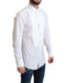Dolce &amp; Gabbana White Cotton Poplin Shirt with Contrasting Buttons 38 IT Men
