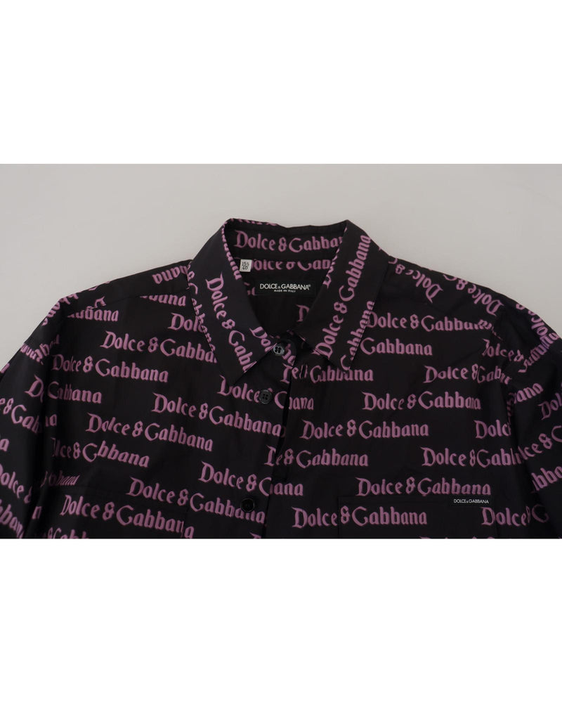 Dolce &amp; Gabbana 100% Cotton Dress Casual Shirt with Front Button Closure 41 IT Men